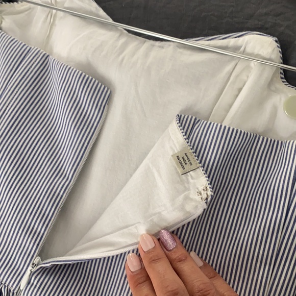 Jack Wills Hemsley Strapless Fine Stripe Dress size - Picture 3 of 5